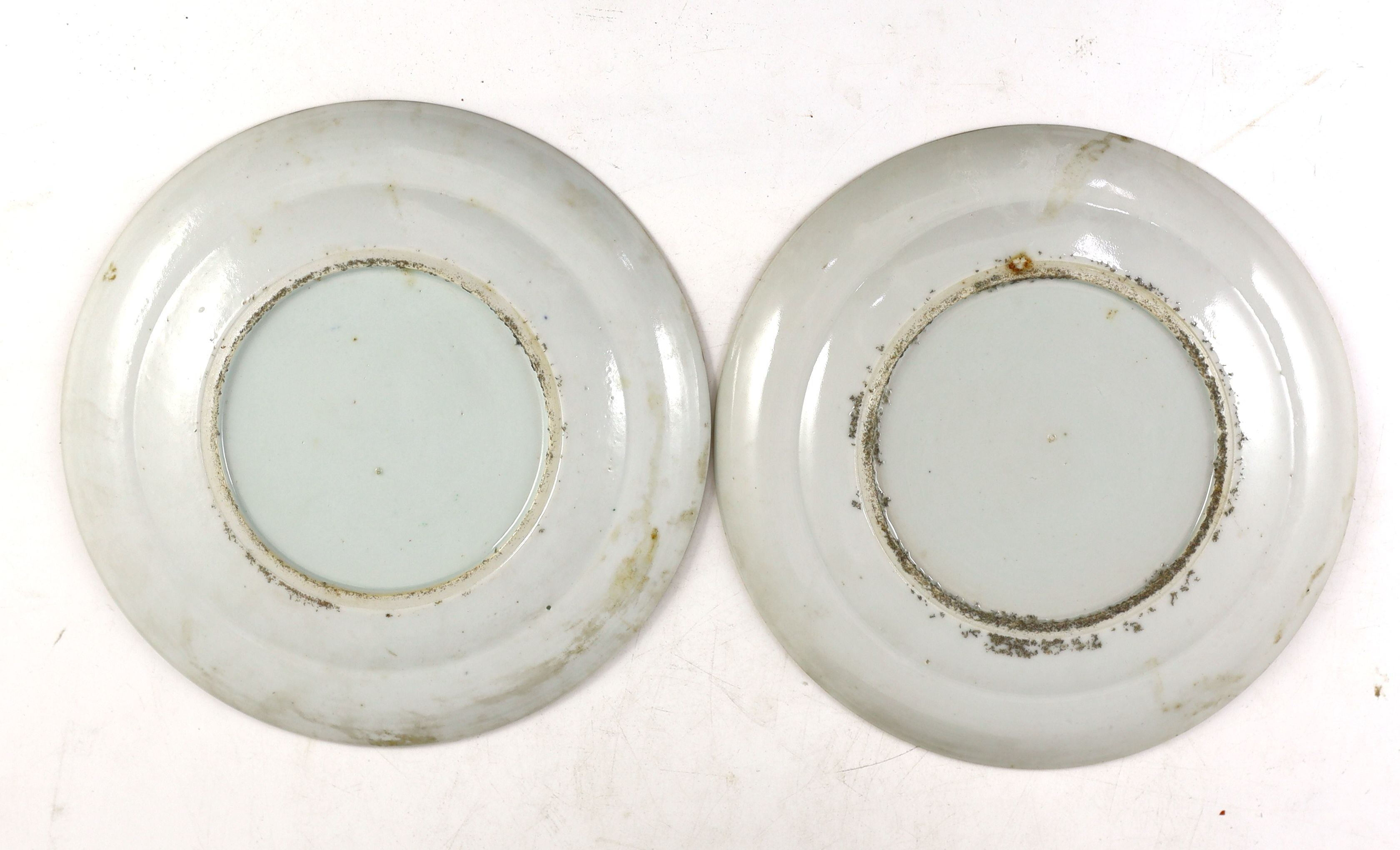 A Chinese famille rose part dessert service, Daoguang period (1821-50), some chips